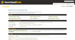 Desktop Screenshot of help.launchpad.net